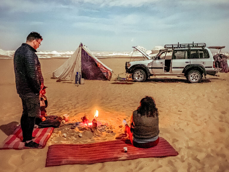 Waking up in the White Desert Egypt, Morning in the White Desert Egypt, Coffee in the White Desert Egypt