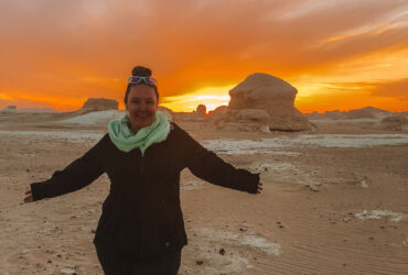 White Desert Tour Egypt, Depart Routine the White Desert Tour Egypt, Sunset in White Desert Egypt,